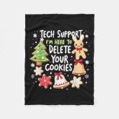 Weihnachts-Tech sagte, ich bin hier, um dein Cooki Fleecedecke (Vorderseite)