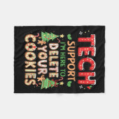 Weihnachts-Tech sagte, ich bin hier, um dein Cooki Fleecedecke (Vorderseite (Horizontal))