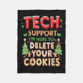 Weihnachts-Tech sagte, ich bin hier, um dein Cooki Fleecedecke (Vorderseite)