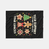 Weihnachts-Tech sagte, ich bin hier, um dein Cooki Fleecedecke (Vorderseite (Horizontal))