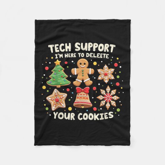 Weihnachts-Tech sagte, ich bin hier, um dein Cooki Fleecedecke (Vorderseite)
