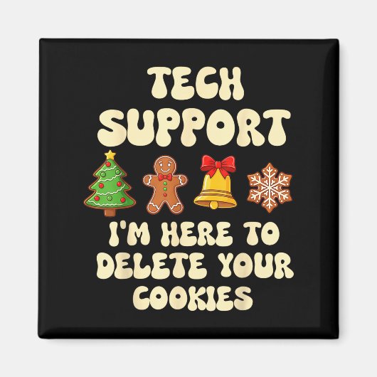 Weihnachts-Tech-Support hier, um Cookies Xmas G zu Magnet (Vorne)