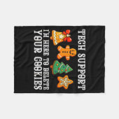 Weihnachts-Tech-Support hier, um Cookies Xmas zu l Fleecedecke (Vorderseite (Horizontal))