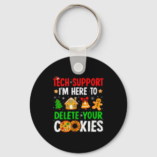 Weihnachts-Tech-Support hier, um Cookies Xmas zu l Schlüsselanhänger