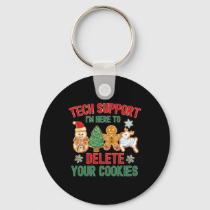 Weihnachts-Tech-Support hier, um Cookies Xmas zu l Schlüsselanhänger