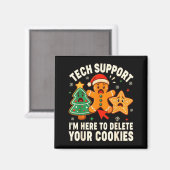 Weihnachts-Tech-Support hier, um Cookies zu lösche Magnet (Vorderseite/Rückseite)