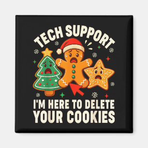 Weihnachts-Tech-Support hier, um Cookies zu lösche Magnet