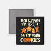 Weihnachts-Tech-Support hier, um Cookies zu lösche Magnet (Vorderseite/Rückseite)