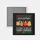 Weihnachts-Tech-Support hier, um Cookies zu lösche Magnet (Vorderseite/Rückseite)