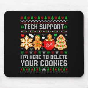 Weihnachts-Tech-Support hier, um Cookies zu lösche Mousepad