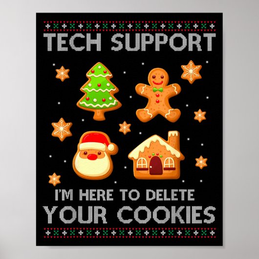 Weihnachts-Tech-Support hier, um Cookies zu lösche Poster (Vorne)