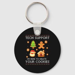 Weihnachts-Tech-Support hier, um Cookies zu lösche Schlüsselanhänger