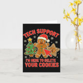 Weihnachts-Tech-Support hier um Cookies zu löschen Karte (Gelbe Blume)