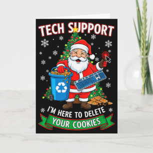 Weihnachts-Tech-Support hier, um lustige Cookies z Karte