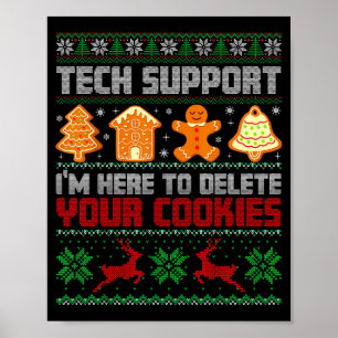 Weihnachts-Tech-Support Ich bin hier, um Cookies z Poster