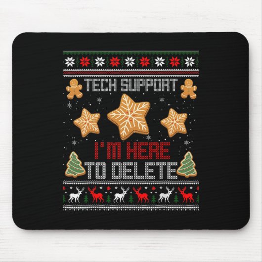Weihnachts-Tech-Support Ich bin hier, um Ihr Coo z Mousepad (Vorne)