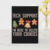 Weihnachts-Tech-Support ist hier, um Cookies Xmas  Karte (Gelbe Blume)