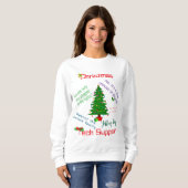 Weihnachts-Tech-Support-Sweatshirt Sweatshirt (Vorne ganz)