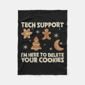 Weihnachts-Tech unterstützt hier, Cookie-Weihnacht Fleecedecke (Vorderseite)