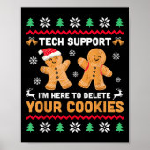 Weihnachts-Tech unterstützt hier, Cookie-Weihnacht Poster (Vorne)