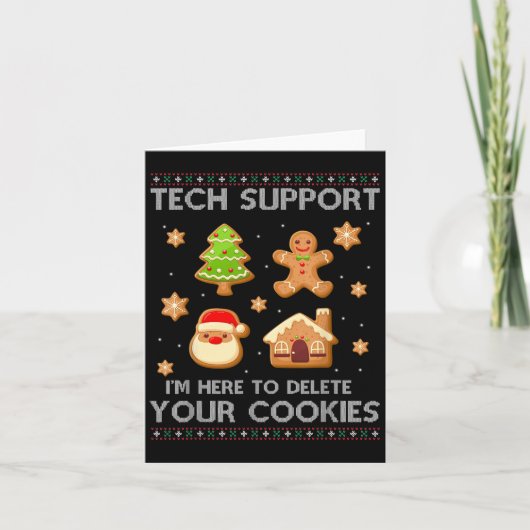 Weihnachts-Tech unterstützt hier, Cookies von Ugly Karte (Vorderseite)
