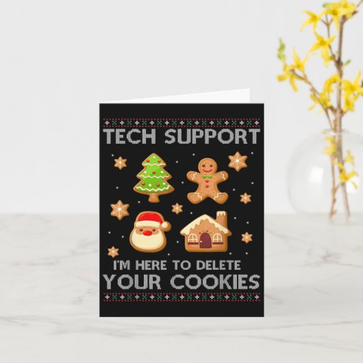 Weihnachts-Tech unterstützt hier, Cookies von Ugly Karte (Gelbe Blume)