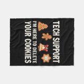 Weihnachts-Tech unterstützt hier, Cookies zu lösch Fleecedecke (Vorderseite (Horizontal))