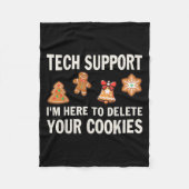 Weihnachts-Tech unterstützt hier, Cookies zu lösch Fleecedecke (Vorderseite)