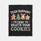 Weihnachts-Tech unterstützt hier, Cookies zu lösch Fleecedecke (Vorderseite)