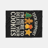 Weihnachts-Tech unterstützt hier, Cookies zu lösch Fleecedecke (Vorderseite (Horizontal))