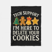 Weihnachts-Tech unterstützt hier, Cookies zu lösch Fleecedecke (Vorderseite)