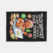 Weihnachts-Tech unterstützt hier, Cookies zu lösch Fleecedecke (Vorderseite (Horizontal))