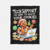 Weihnachts-Tech unterstützt hier, Cookies zu lösch Fleecedecke (Vorderseite)