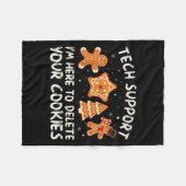 Weihnachts-Tech unterstützt hier, Cookies zu lösch Fleecedecke (Vorderseite (Horizontal))