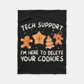 Weihnachts-Tech unterstützt hier, Cookies zu lösch Fleecedecke (Vorderseite)