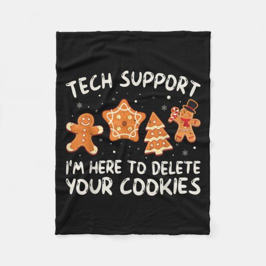 Weihnachts-Tech unterstützt hier, Cookies zu lösch Fleecedecke (Vorderseite)