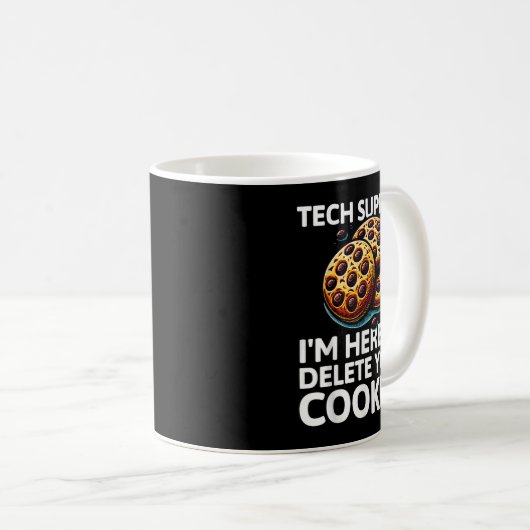 Weihnachts-Tech unterstützt hier, Cookies zu lösch Kaffeetasse (VorderseiteRechts)