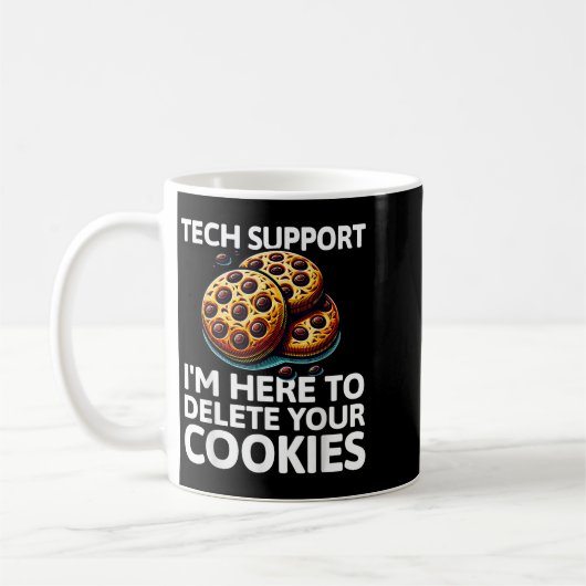Weihnachts-Tech unterstützt hier, Cookies zu lösch Kaffeetasse (Links)