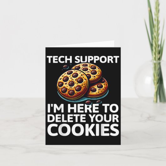 Weihnachts-Tech unterstützt hier, Cookies zu lösch Karte (Vorderseite)