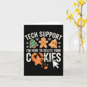 Weihnachts-Tech unterstützt hier, Cookies zu lösch Karte (Gelbe Blume)