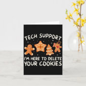 Weihnachts-Tech unterstützt hier, Cookies zu lösch Karte (Gelbe Blume)