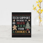 Weihnachts-Tech unterstützt hier, Cookies zu lösch Karte (Gelbe Blume)
