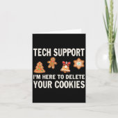 Weihnachts-Tech unterstützt hier, Cookies zu lösch Karte (Vorderseite)