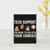 Weihnachts-Tech unterstützt hier, Cookies zu lösch Karte (Gelbe Blume)