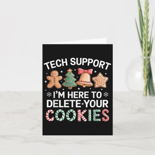 Weihnachts-Tech unterstützt hier, Cookies zu lösch Karte (Vorderseite)