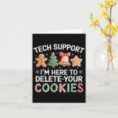 Weihnachts-Tech unterstützt hier, Cookies zu lösch Karte (Gelbe Blume)