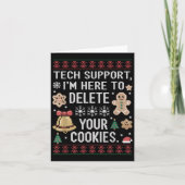 Weihnachts-Tech unterstützt hier, Cookies zu lösch Karte (Vorderseite)
