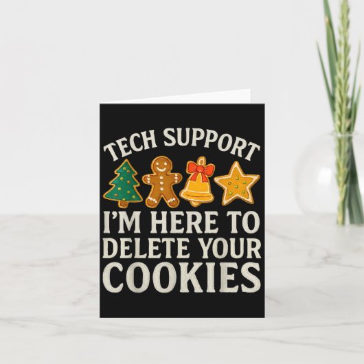 Weihnachts-Tech unterstützt hier, Cookies zu lösch Karte (Vorderseite)