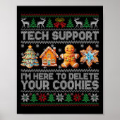 Weihnachts-Tech unterstützt hier, Cookies zu lösch Poster (Vorne)