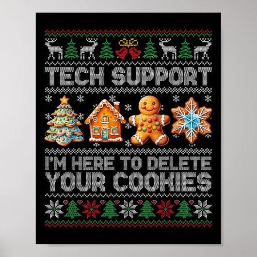 Weihnachts-Tech unterstützt hier, Cookies zu lösch Poster (Vorne)